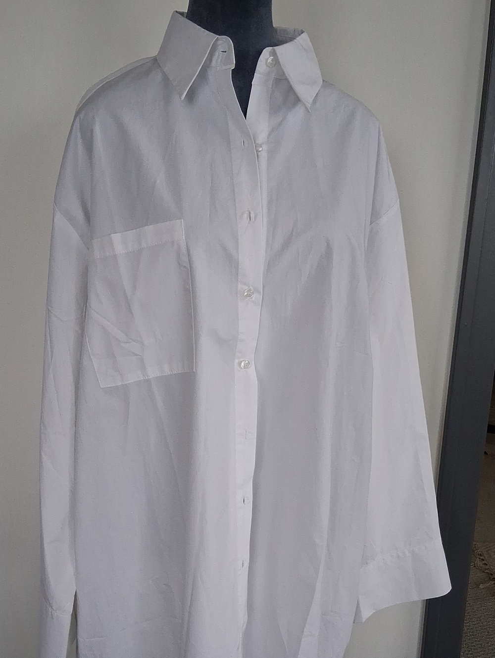 Classic White Oversized Button-Up Tunic